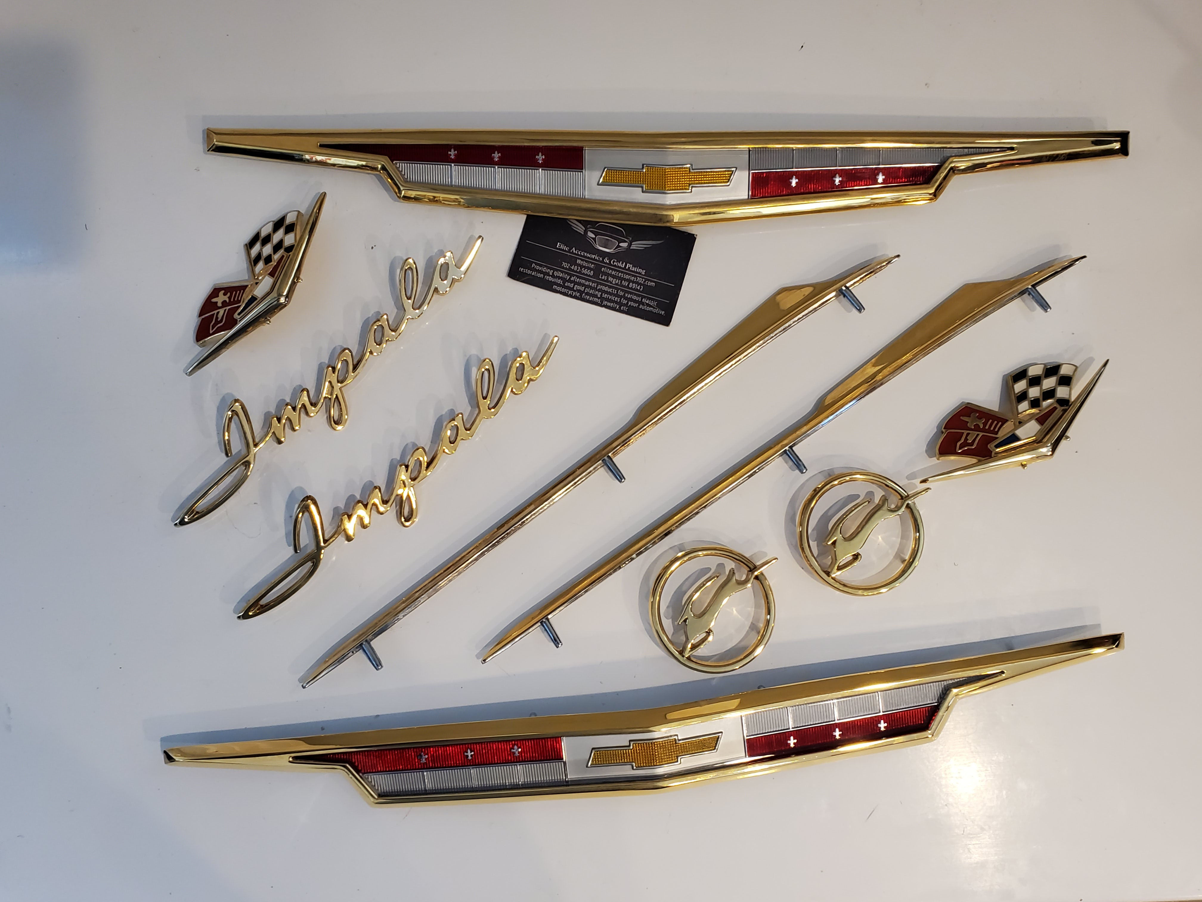62 Impala 24kt Gold Emblem Kit