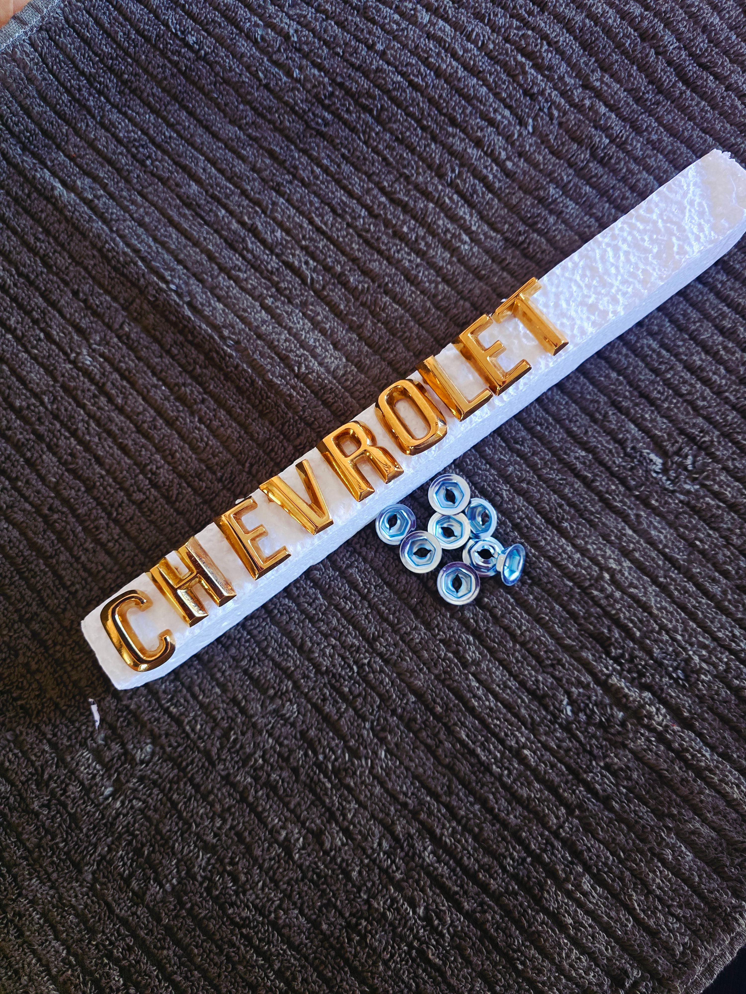 60-61 Impala Gold Hood "Chevrolet" Emblem