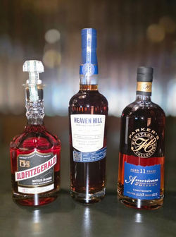 assortment of whiskey bottles