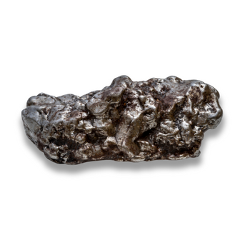 Piccola porzione di meteorite dall'aspetto metallico