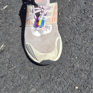 Running token on a shoelace
