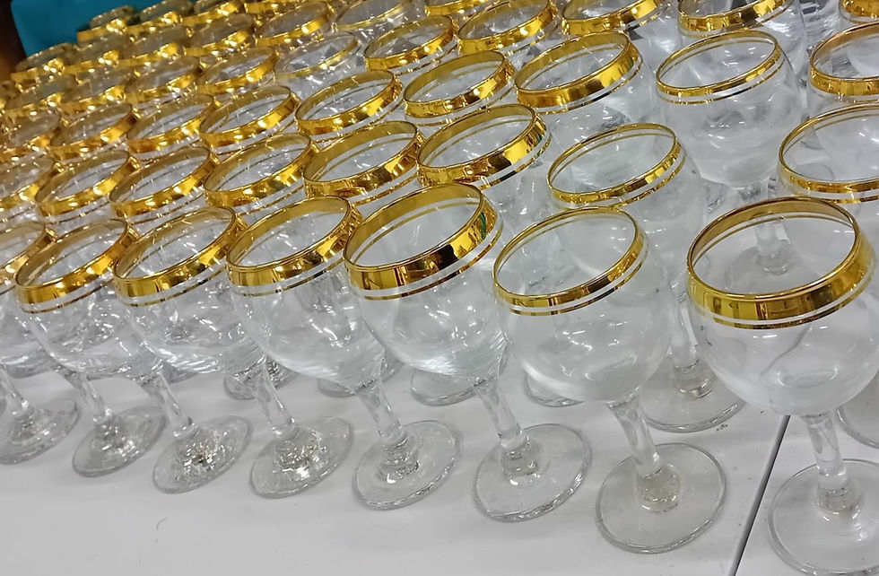 Gold rimmed glasses
