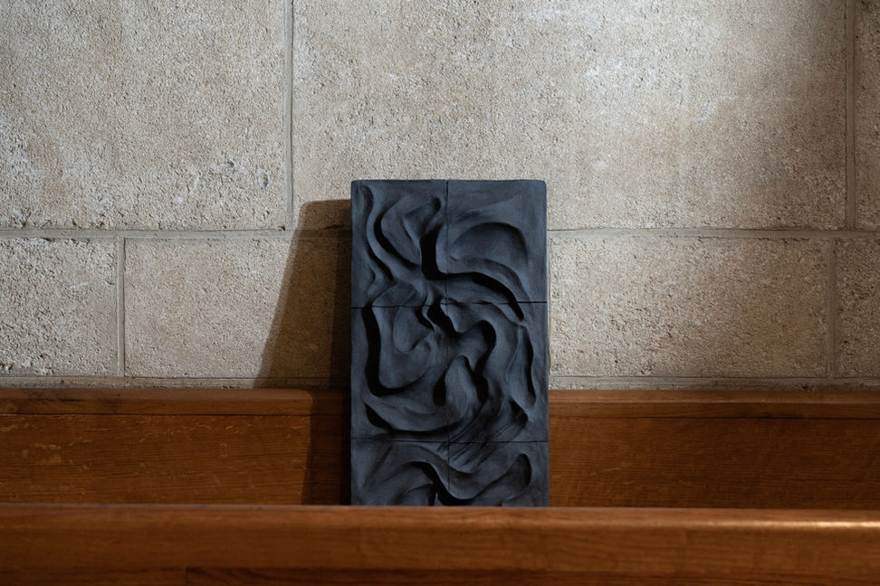 Sculpture Murale / Bas-Relief Céramique "Kilauea Lava" de l'artiste & designer Franck Scala