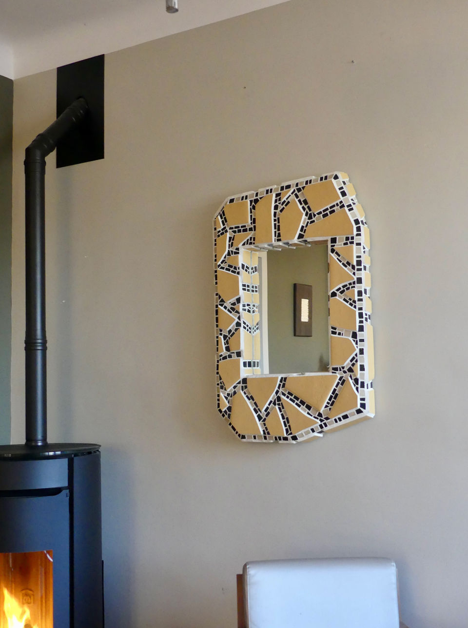 Miroir Mosaïque "Miroir Cheetah" de l'artiste & designer mobilier Franck Scala