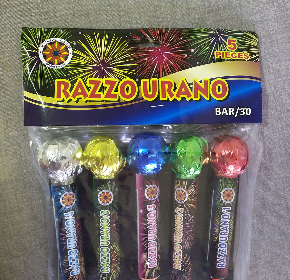 Miniatura: Razzo Urano fuochi d'artificio multicolore 