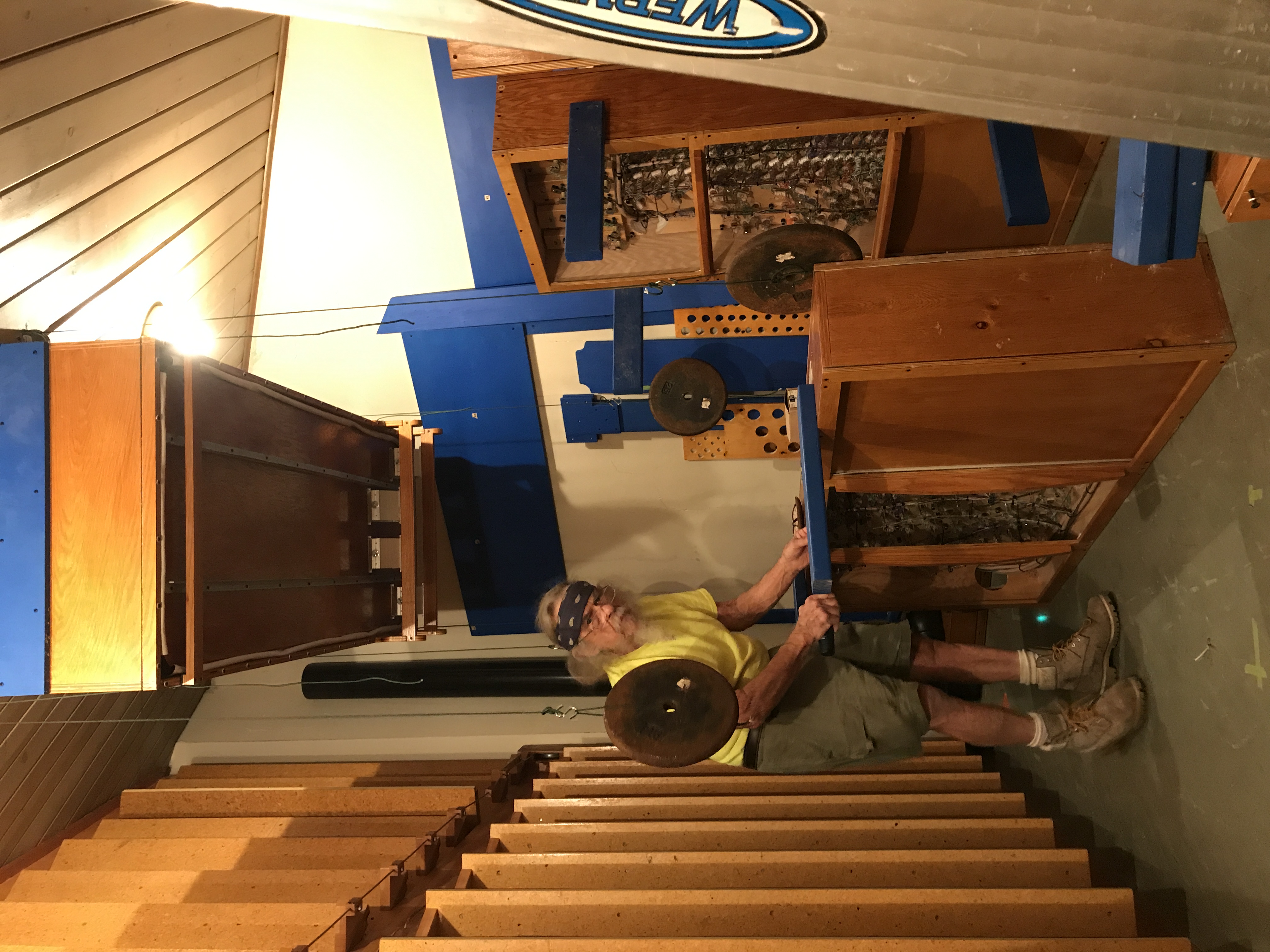 George positions the large parts