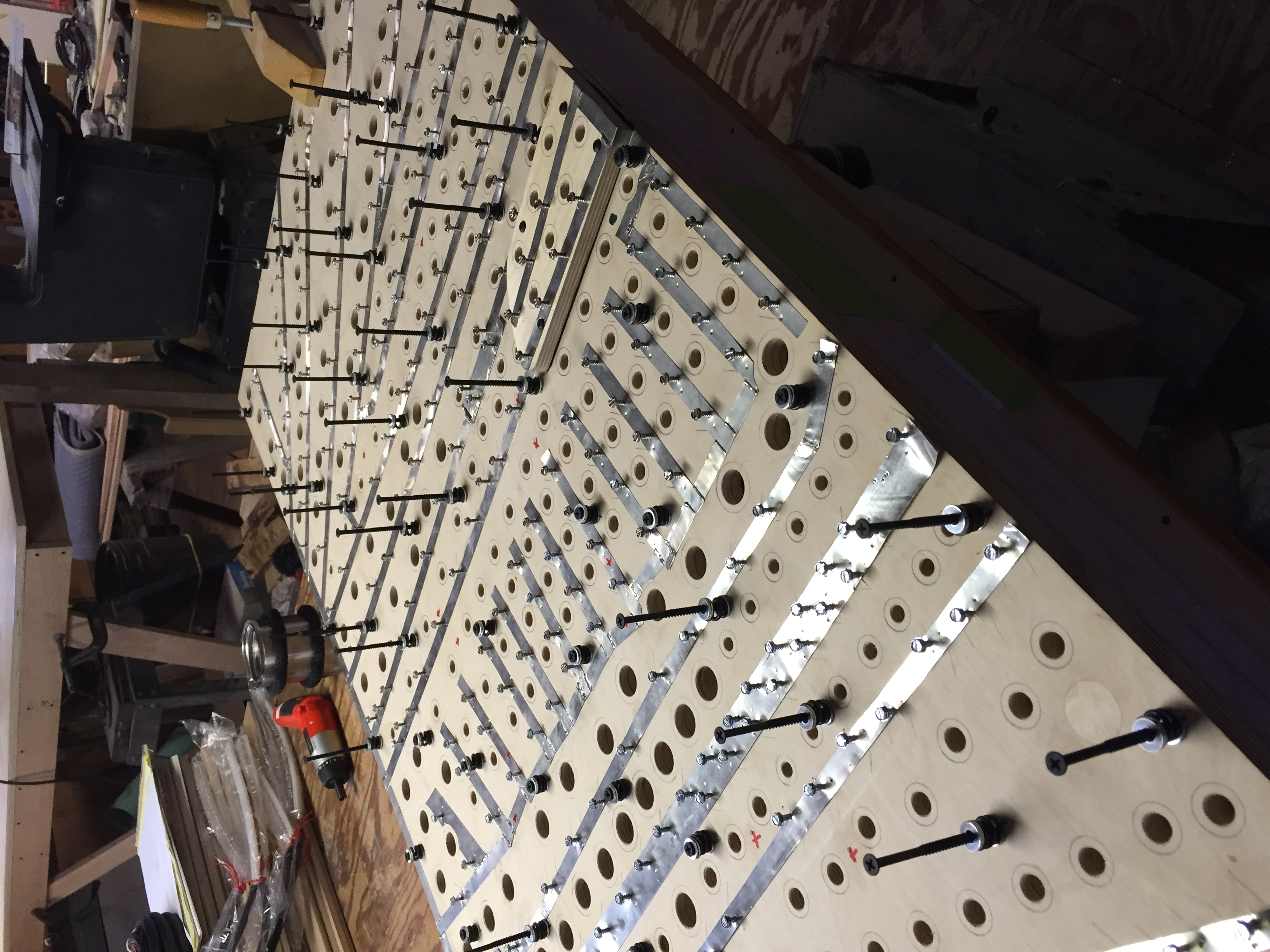 Valve board for a manual wind chest