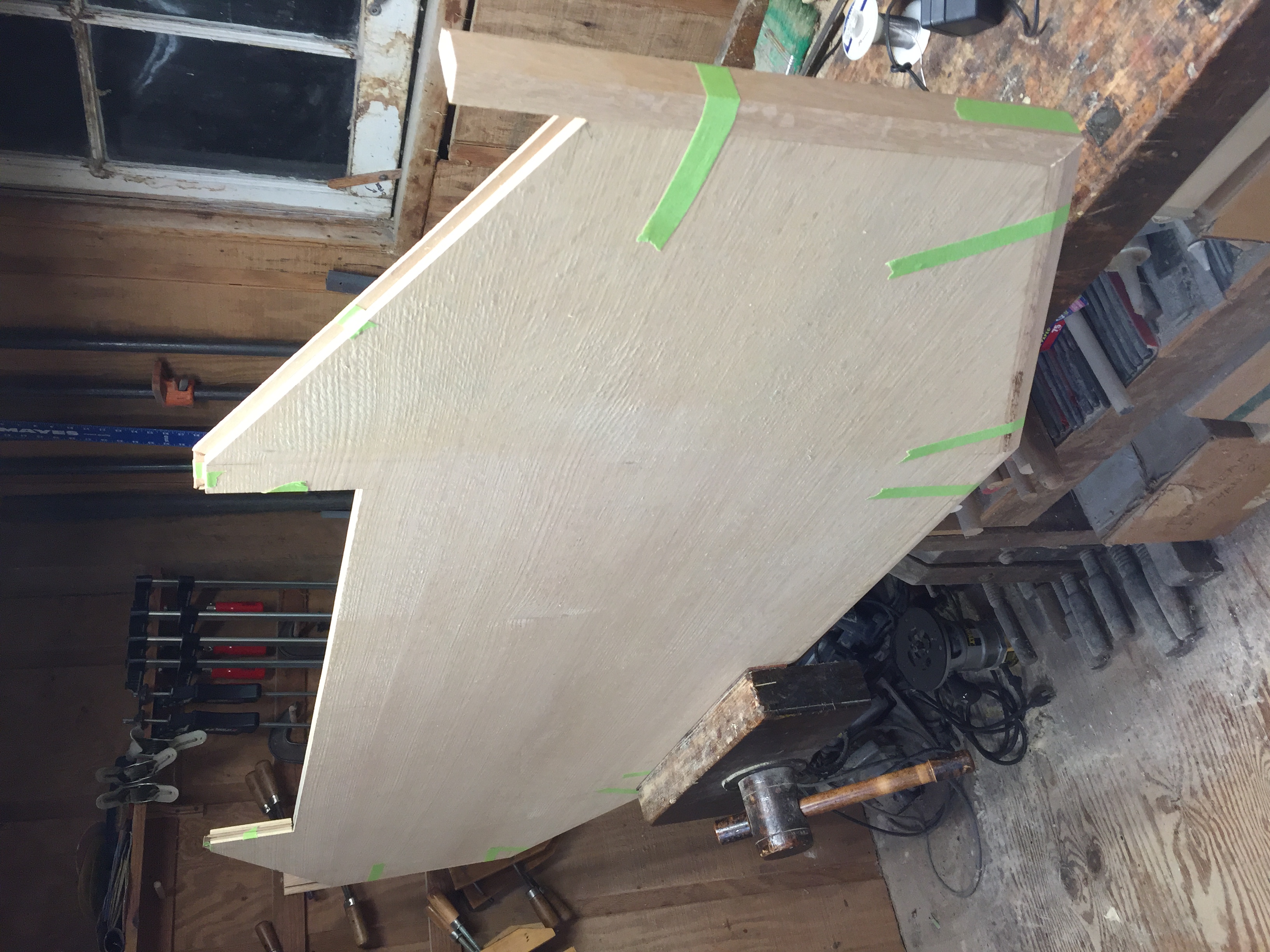 Moldings are fit to console panels