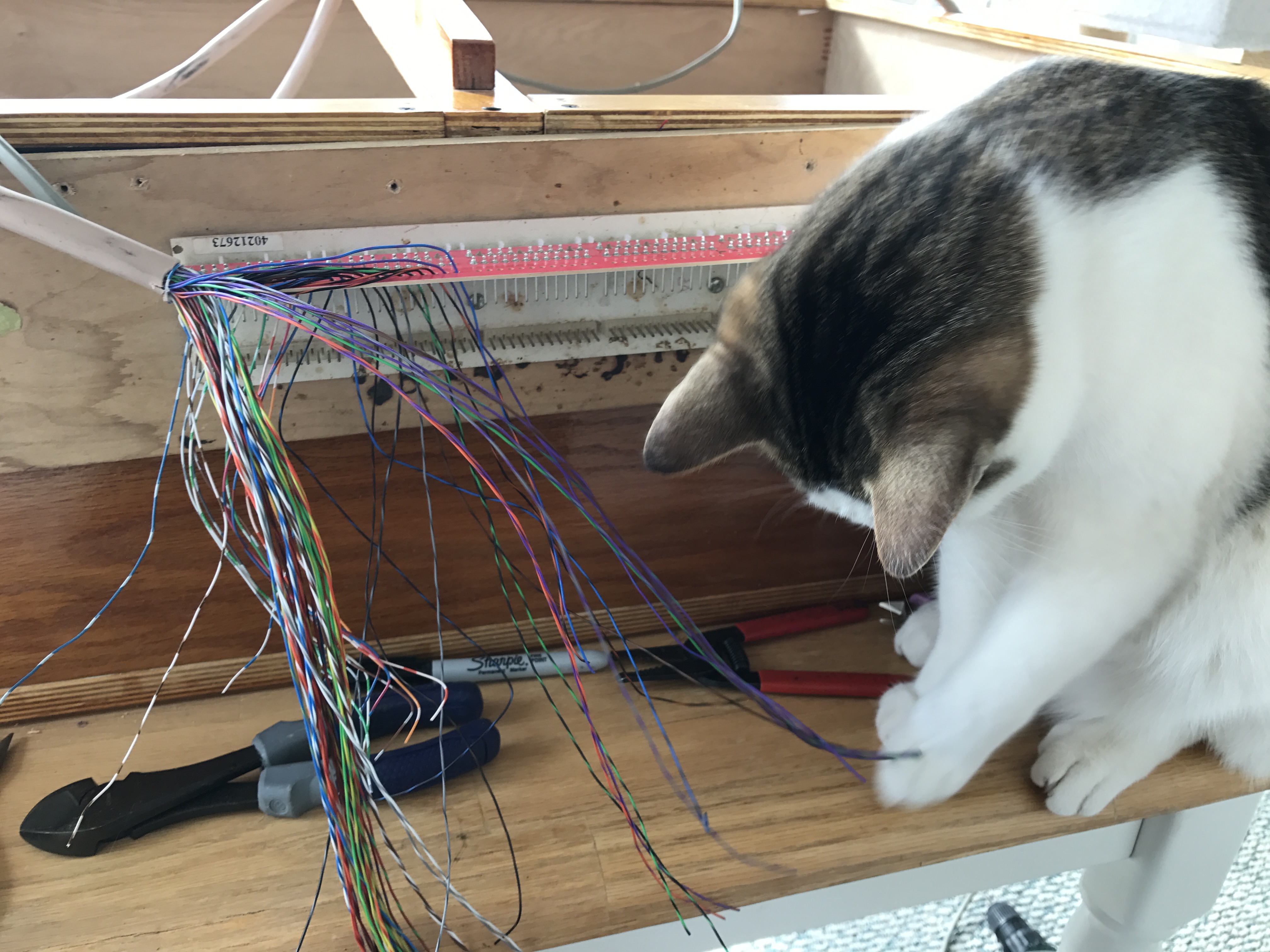 Purccy helps wire a wind chest