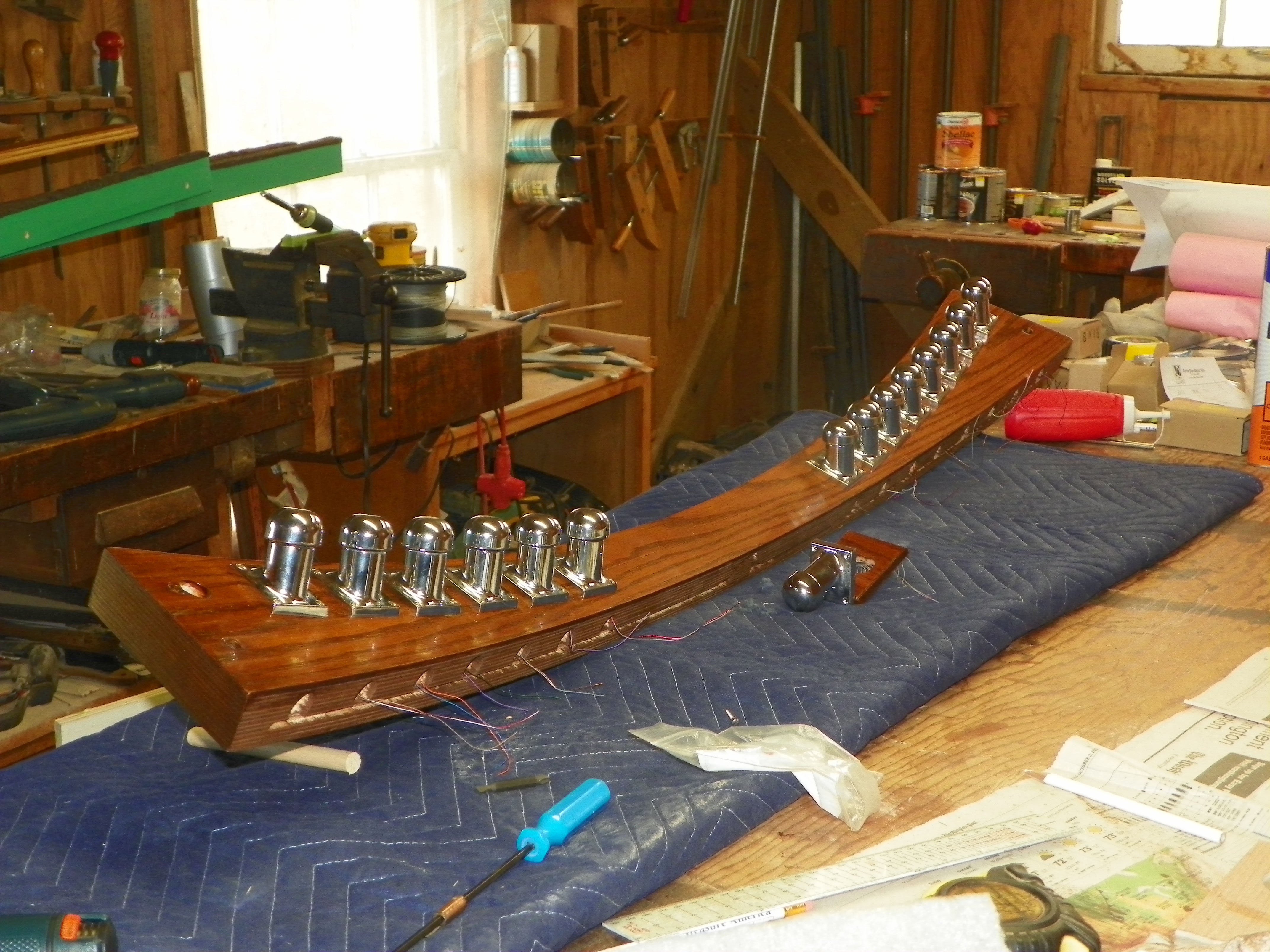 Toe studs are mounted