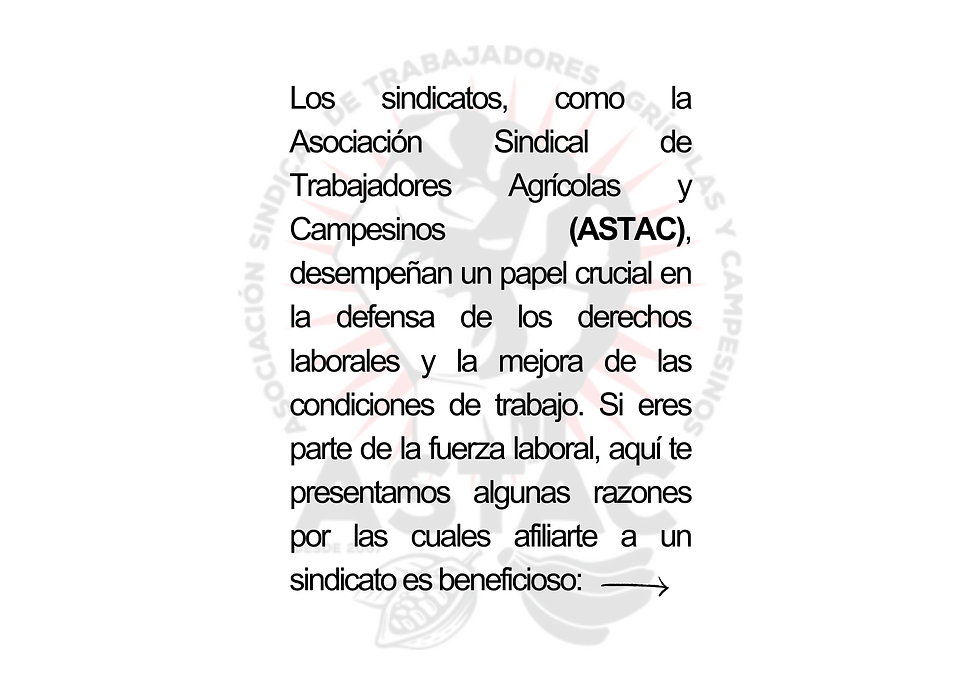 Importancia de sindicalizarse 