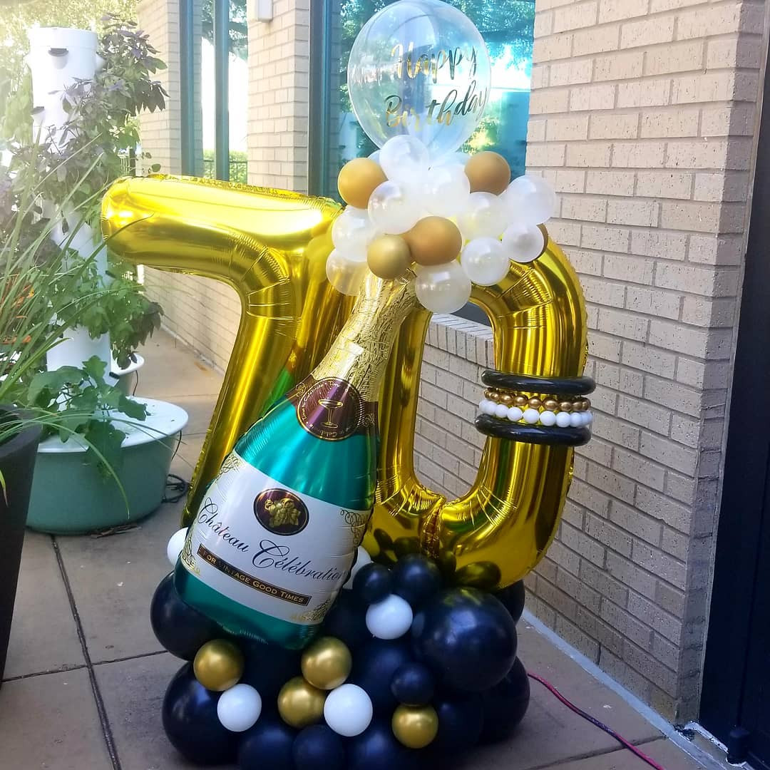 Champagne Balloon Arrangement