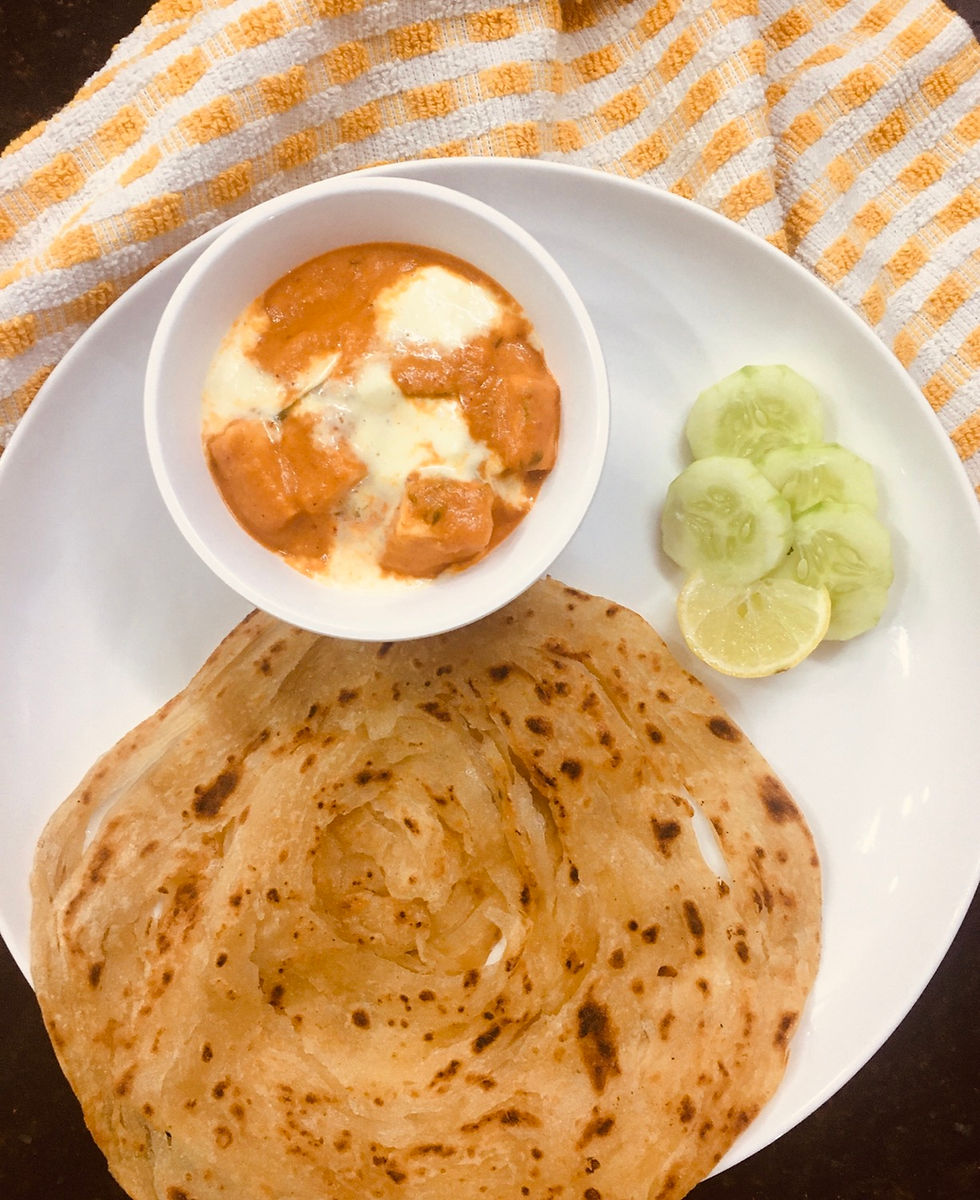 Kerala Parota and Paneer Butter Masala