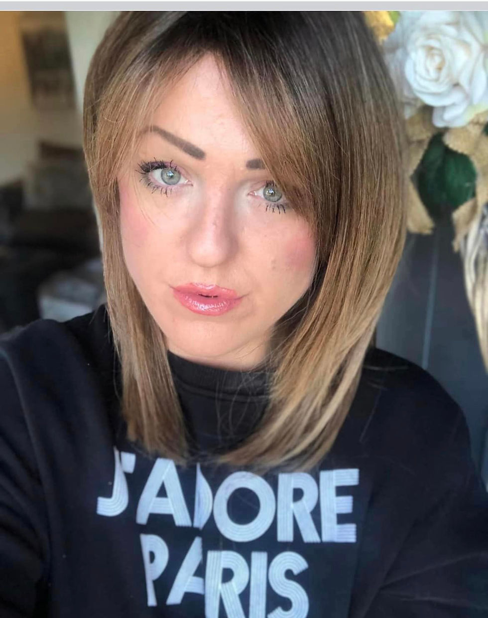 Rosie brown ombre 16 inch parted bangs