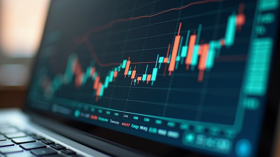 Close-up view of a diversified investment portfolio on a computer screen