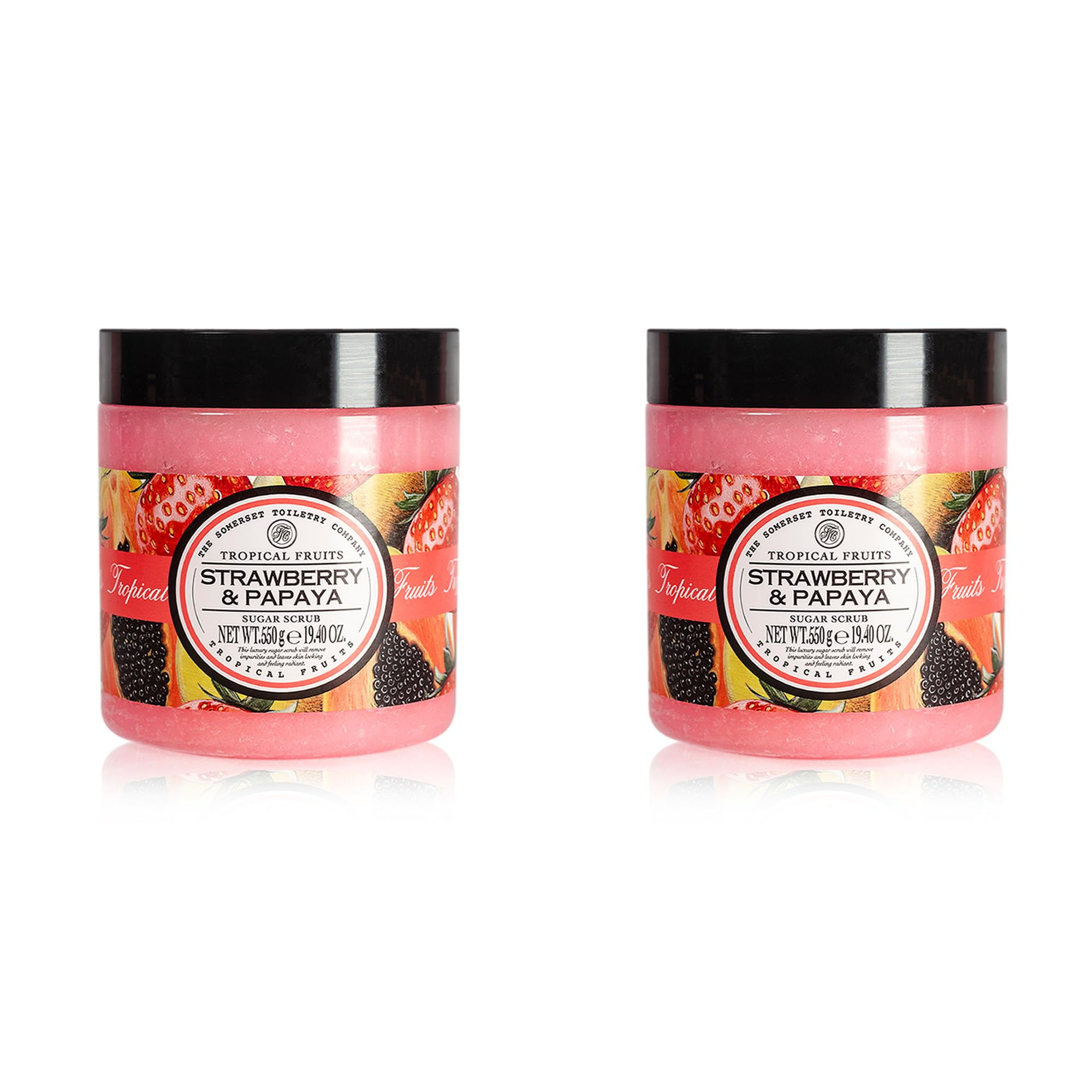 Strawberry-Papaya Sugar Scrub Duo 550g