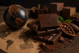 O mercado global do chocolate: como o comércio internacional conecta produtores, indústrias e consumidores