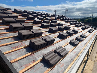stacked roof tiles