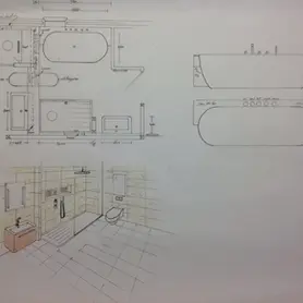 bathroom plans drawn out
