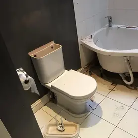 toilet being fitted