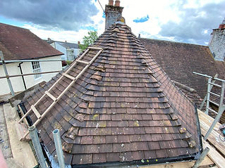 ladder on a roof