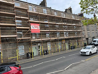 scaffolding erected over property