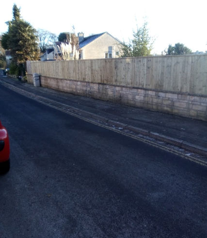 fence going along road