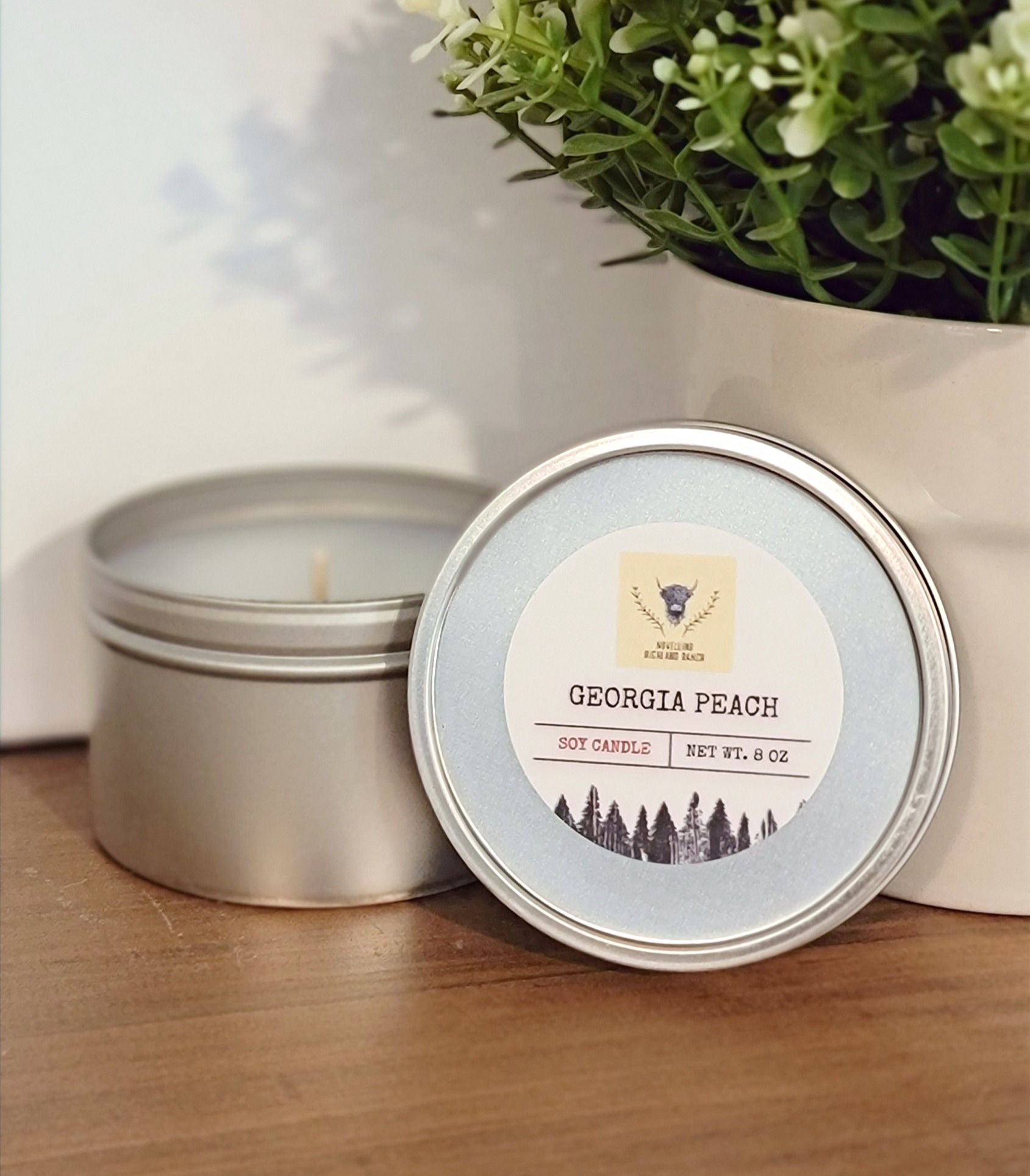Georgia Peach Tin Soy Candle