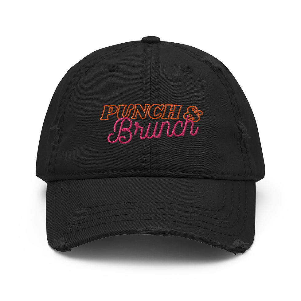 Distressed Punch & Brunch Dad Hat