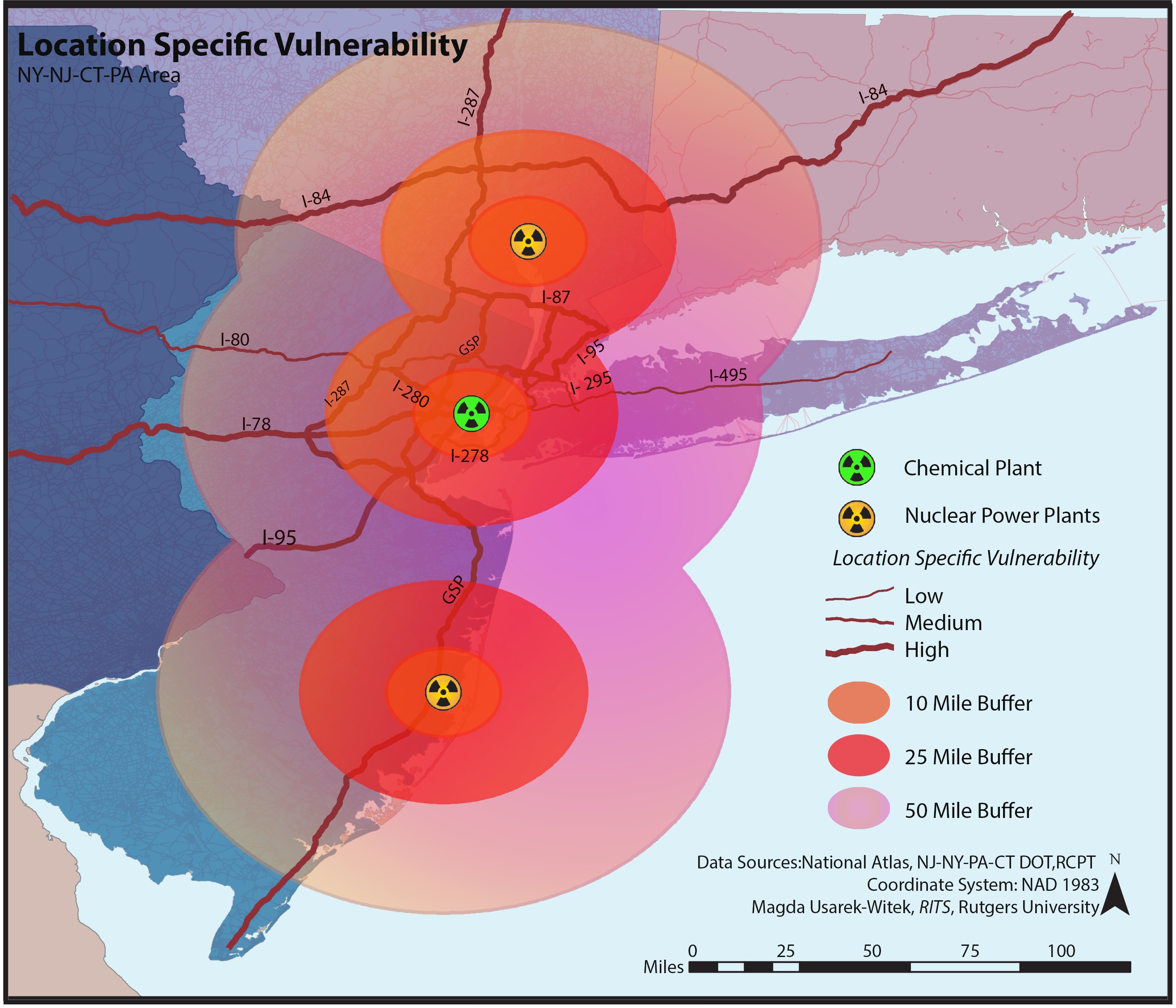 Nuclear plant location variation