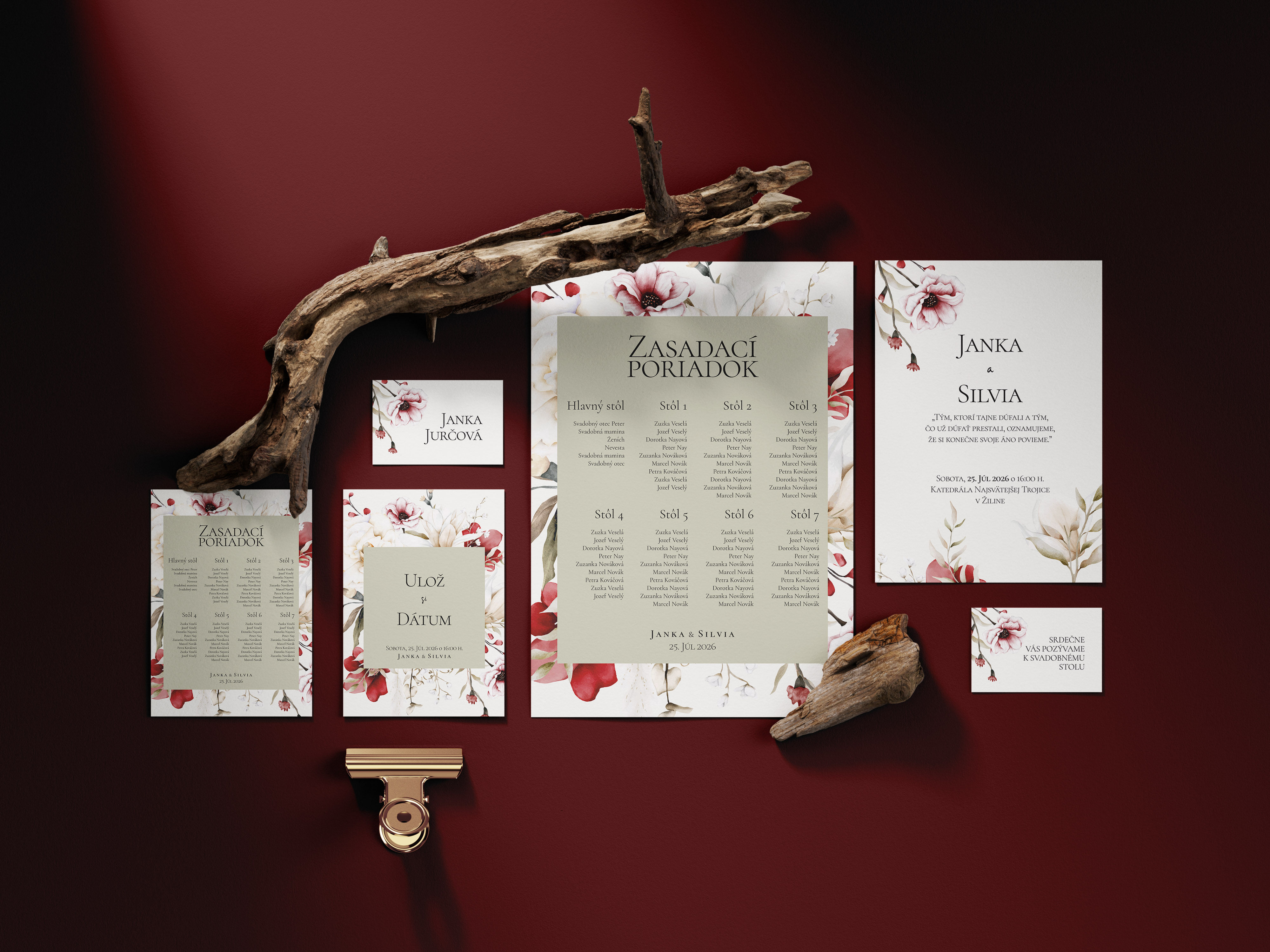 Svadobné tlačoviny Silvia