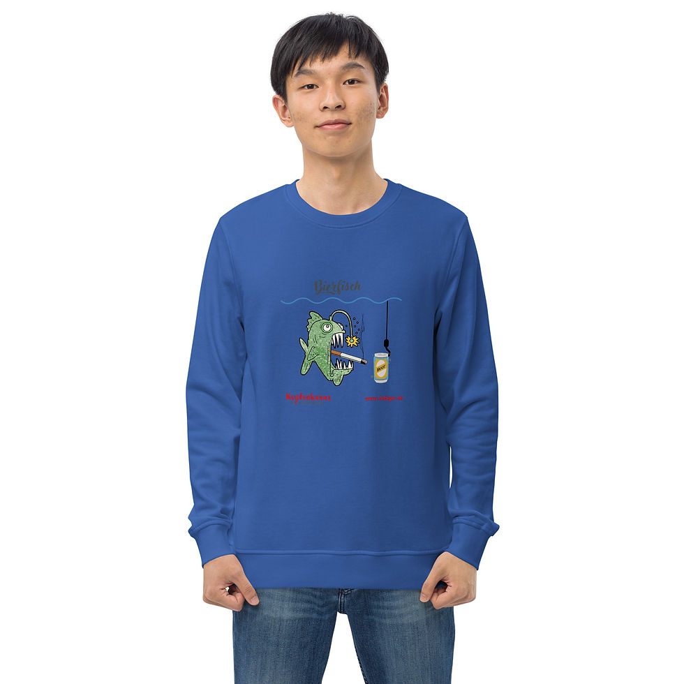 Miniaturbild: Bierfisch Unisex organic sweatshirt