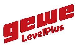 gewe LevelPlus Logo in Rot
