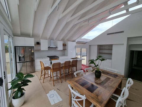Matraville combined kitchen and dining room