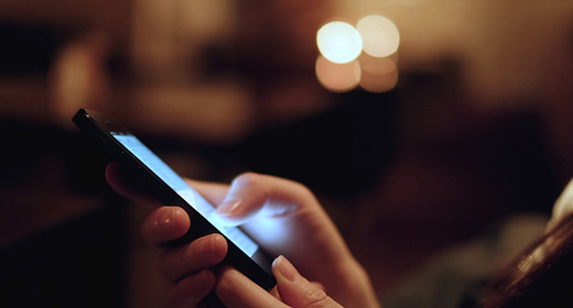 A person shopping from his/her phone