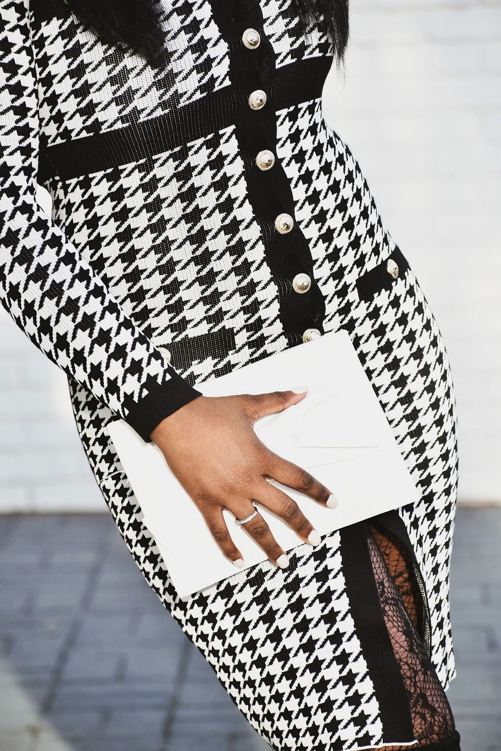 Thumbnail: "Class Act" Houndstooth Print Dress