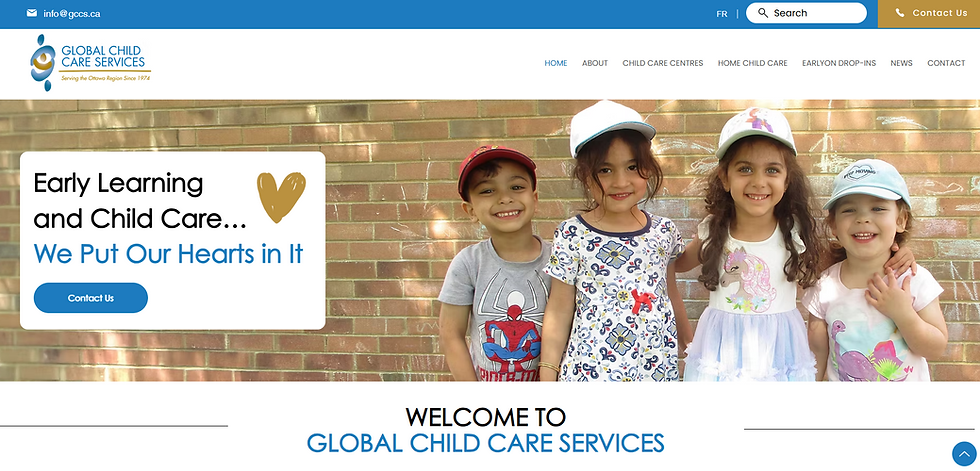 Child Care Services Website