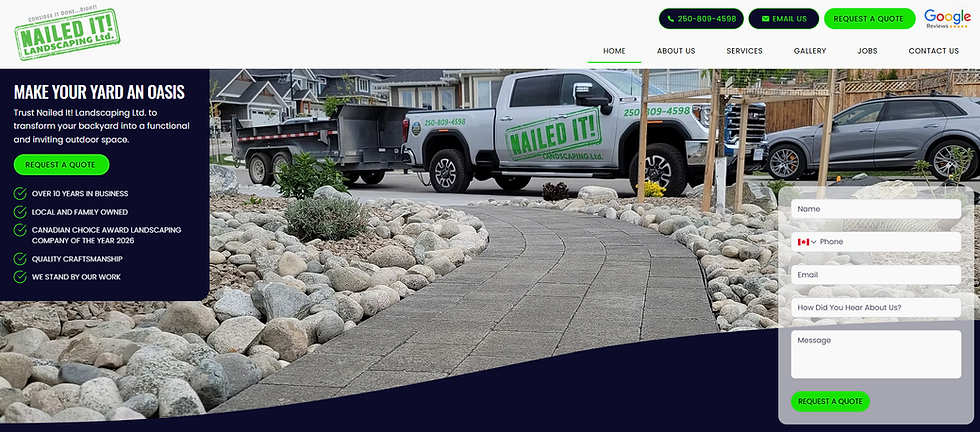 Landscaping Contractors & Designers Website