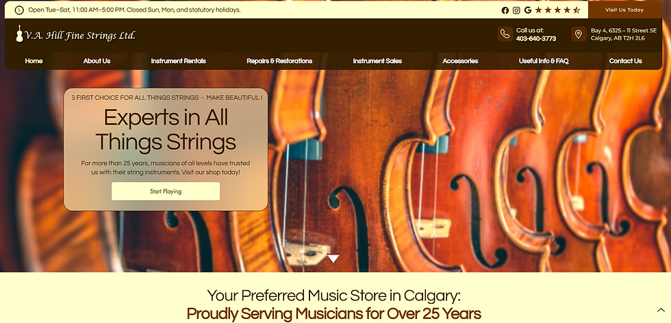 Music Store Website