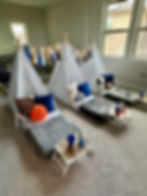 Sports themed sleepover tents
