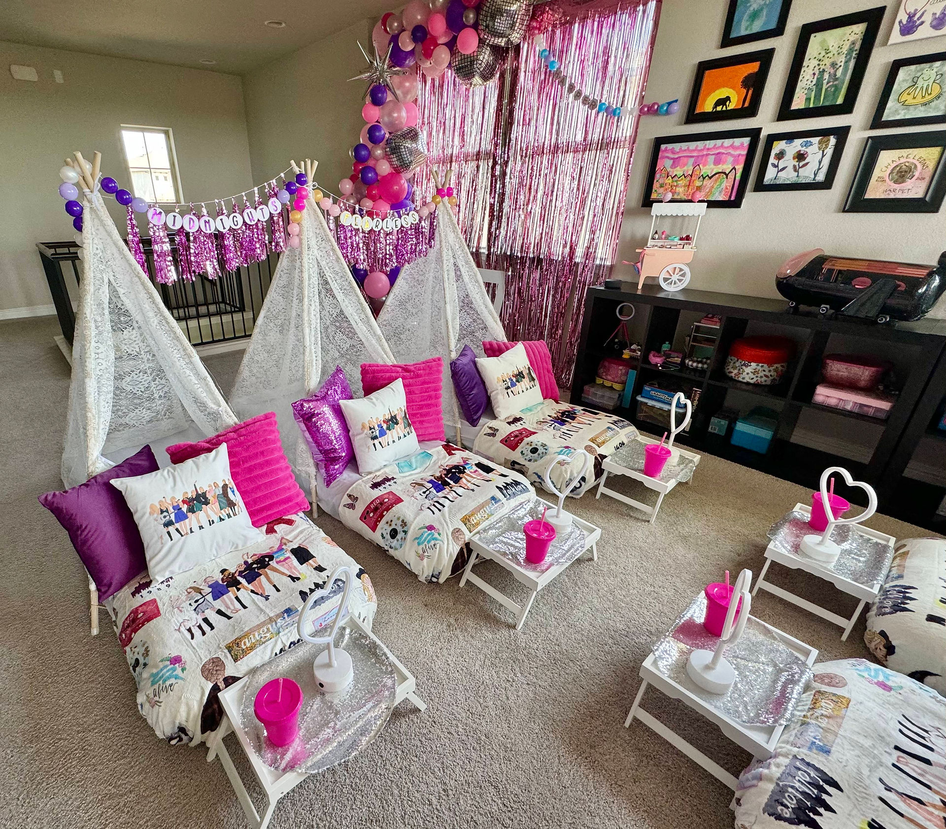 Swiftie Par-Tay sleepover tents from South Austin Sleepover Tents.