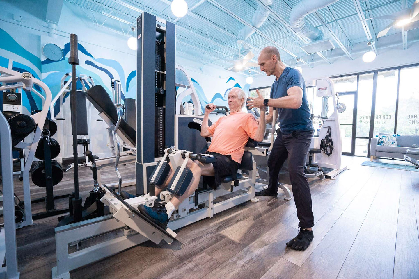 Partner working with client