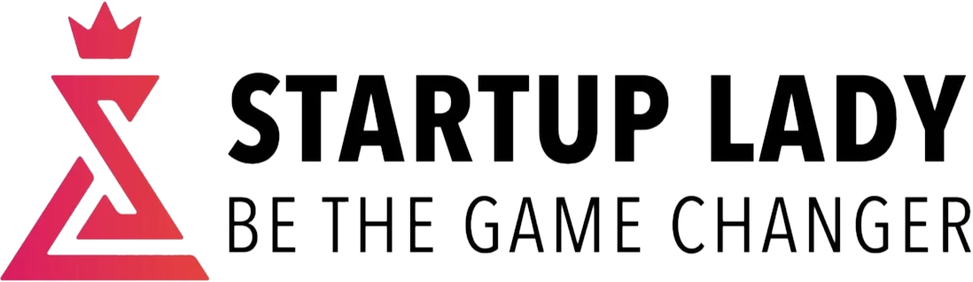 Startup Lady logo badge.