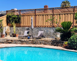 Board on Board w/ Redwood Lattice