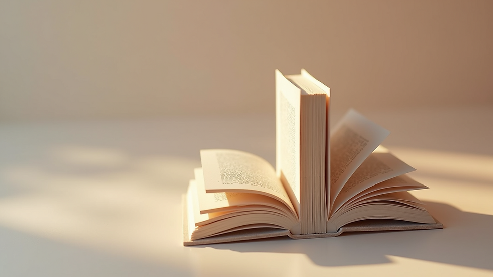 Close-up view of a 3D printed bookend shaped like an open book