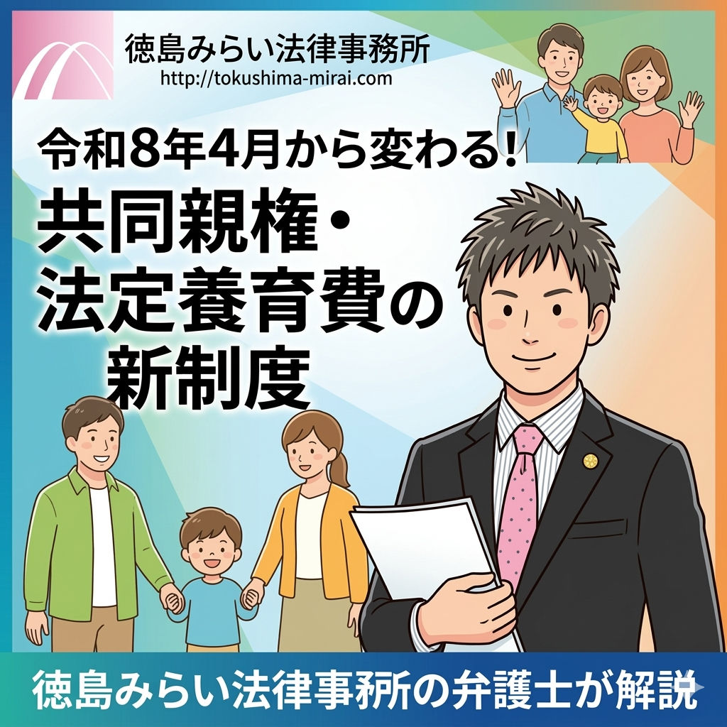 共同親権・法定養育費はいつから？令和8年4月施行の新制度