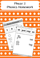 Phase 2 Phonic Homework  Free Resource