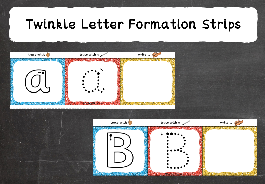 Twinkle Letter Formation Strips