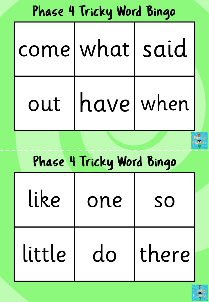 Thumbnail: Tricky Word Bingo