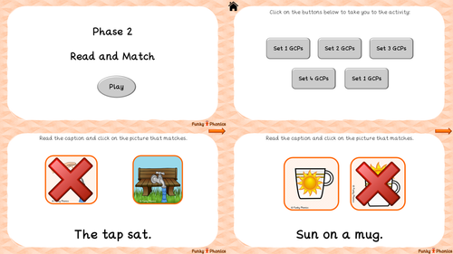 Phase 2 Read and Match | FunkyPhonics